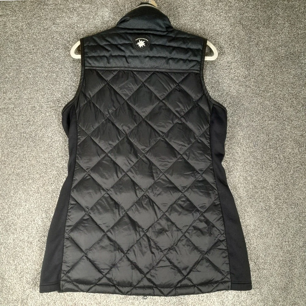 Alp-n-Rock Down Puffer Vest Womens Large Black‎ Quilted Full Zip